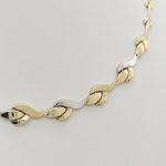 Sárga-fehér arany elegáns nyakék