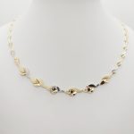 Sárga-fehér arany elegáns nyakék