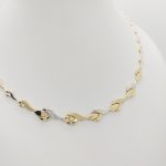 Sárga-fehér arany elegáns nyakék