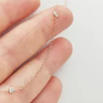 Rozé arany nyaklánc apró cirkóniákkal