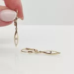 Sárga arany szolíd lógós fülbevaló