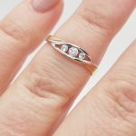 Sárga arany gyűrű cirkóniával