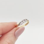 Sárga arany gyűrű cirkóniával