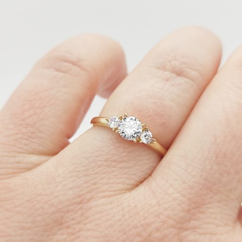 Sárga arany gyűrű cirkóniával