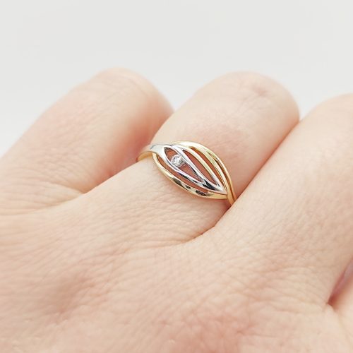 Sárga arany gyűrű cirkóniával