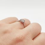 Fehér arany gyűrű cirkóniával