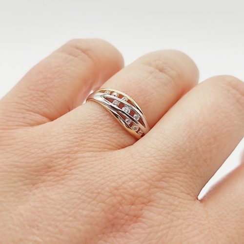 Sárga arany gyűrű cirkóniával