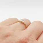 Sárga arany gyűrű cirkóniával