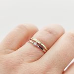 Sárga-fehér arany gyűrű