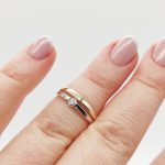 Sárga-fehér arany gyűrű