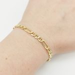 Sárga arany figaro karlánc