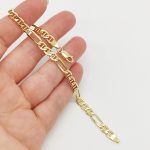 Sárga arany figaro karlánc