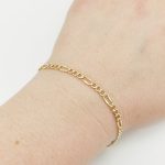 Sárga arany figaro karlánc