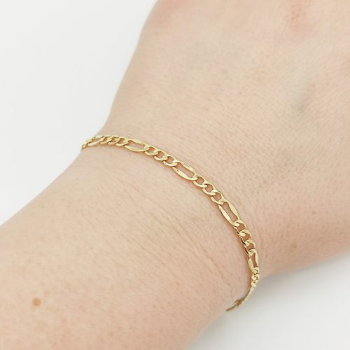 Sárga arany figaro karlánc