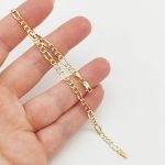 Sárga arany figaro karlánc