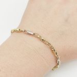 Sárga arany modern karlánc