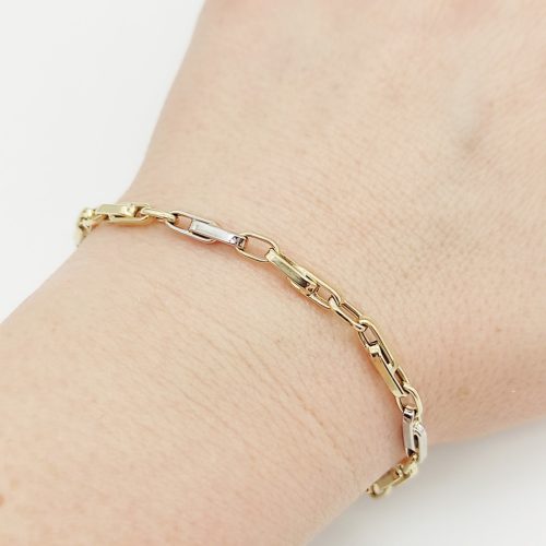 Sárga arany modern karlánc