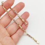 Sárga arany modern karlánc