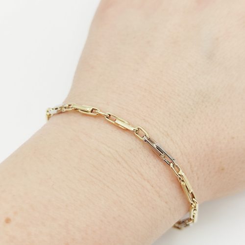 Sárga arany modern karlánc