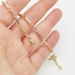 Sárga arany modern karlánc