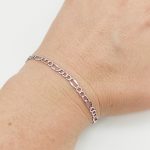 Fehér arany figaro karlánc