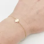 Sárga arany karlánc lóhere medállal