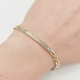 Sárga arany modern karlánc