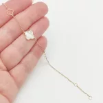 Sárga arany karlánc gyöngyház lóherével