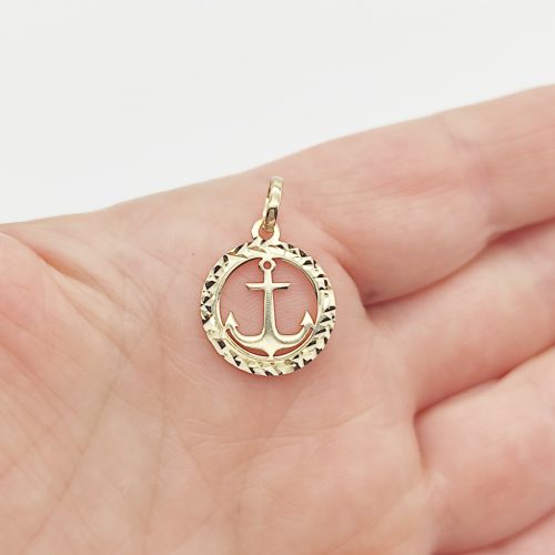 Sárga arany horgony medál