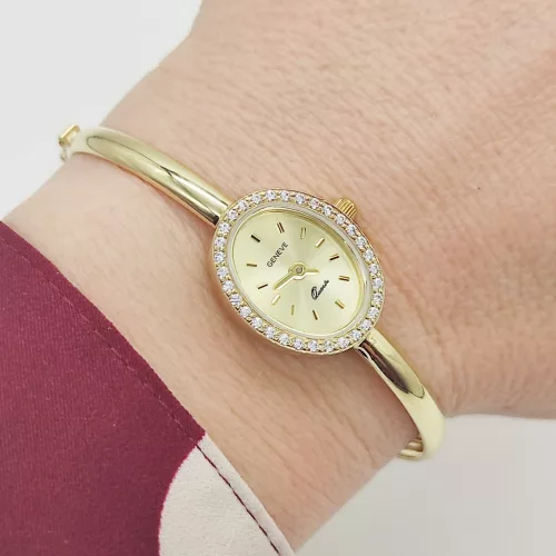 Sárga arany női karperec óra