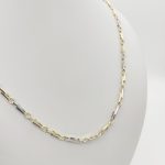 Sárga-fehér arany modern nyaklánc