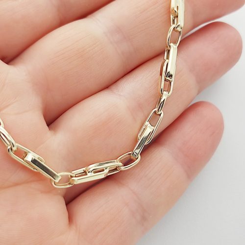 Sárga-fehér arany modern nyaklánc