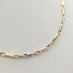 Sárga-fehér arany modern nyaklánc