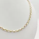 Sárga-fehér arany modern nyaklánc