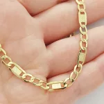 Sárga arany metszett figaro nyaklánc