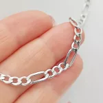 Fehér arany figaro nyaklánc