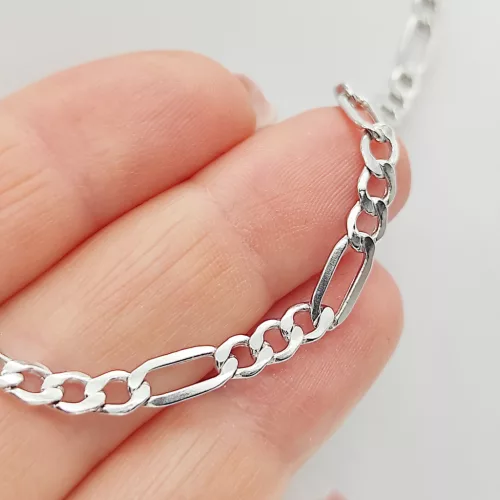 Fehér arany figaro nyaklánc