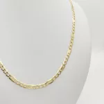 Sárga arany metszett figaro nyaklánc