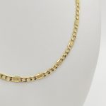 Sárga arany metszett figaro nyaklánc