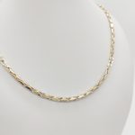 Sárga-fehér arany modern nyaklánc