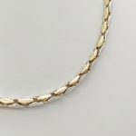 Sárga-fehér arany modern nyaklánc