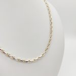 Sárga-fehér arany modern nyaklánc