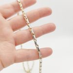 Sárga-fehér arany modern nyaklánc