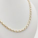 Sárga-fehér arany modern mutatós nyaklánc