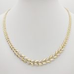 Sárga arany levélmintás nyakék