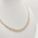 Sárga arany levélmintás nyakék