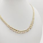 Sárga arany levélmintás nyakék