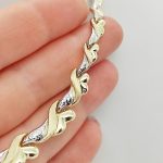 Sárga-fehér arany metszett nyakék