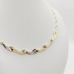 Sárga-fehér arany metszett nyakék