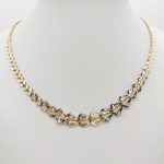 Sárga-fehér arany könnyed metszett nyakék
